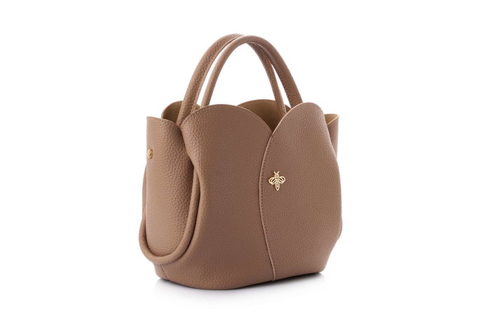 Lucky Bees Bolso de Hombro Visón Cuero de Polivinilo Elegante y Sofisticado para Mujer